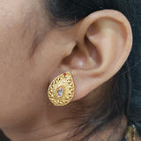 Earrings, Daily Wear Paan Shape Design With Studs