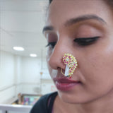 Banu Nath (Non Pierced), Maharashtrian Nathni Nose Ring_Hayagi