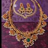 Premium Quality Pearl Necklace South Indian Guttapusalu Set