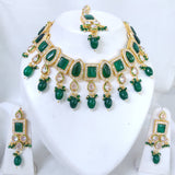 Green Polki-Kundan Short Necklace Online