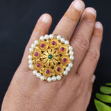 Rajwadi Polish Finger Ring Round Design Online