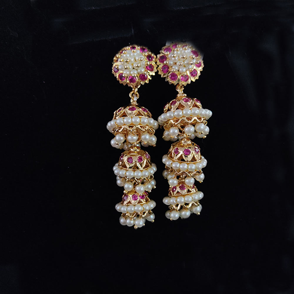 Kundan and Moti Handwork Earrings – That Jewelry Store