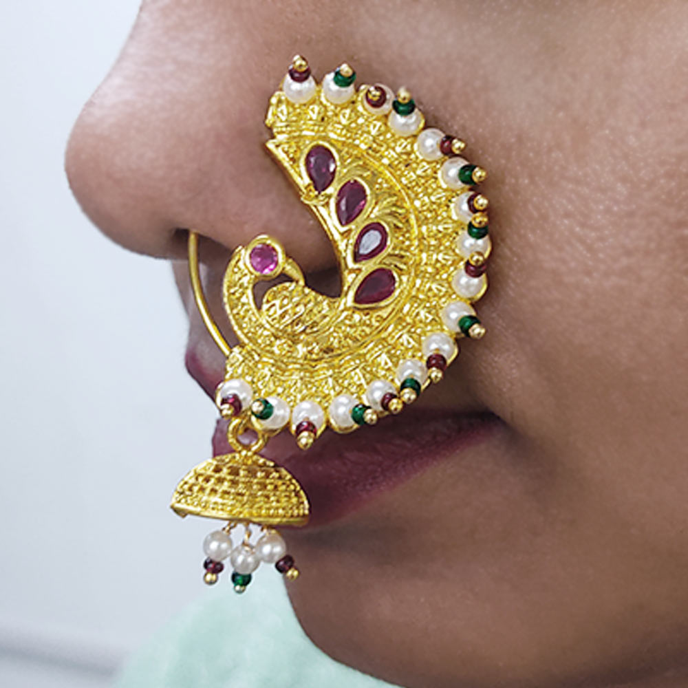 Buy Cute Peacock Model Daily Wear Gold Plated Jhumka Design