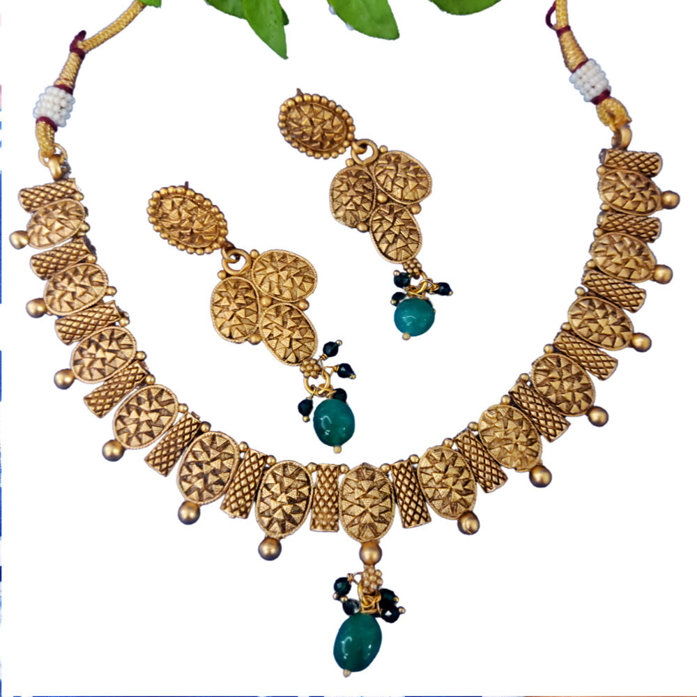 Rajwadi Short Necklace Set 