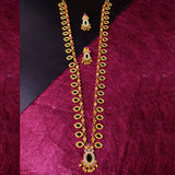 Golden Long Necklace Laxmi Pendant