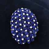 Designer Navy Blue Saree Pin 