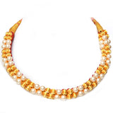 Thushi- Traditional Thushi Pearl And Golden Beads Studded