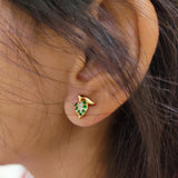 Mango Shape Studs/Ear Tops Delicate Stones Studded