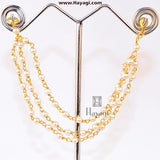 Kaan Chain, Jhumki Earrings Kaan Vel ,Golden Pearl Vel - Hayagi