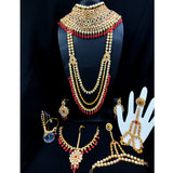 Contemporary Multi CLR Kundan Bridal Jewellery Set