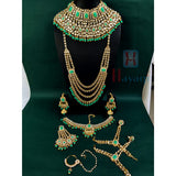 Kundan Bridal Jewellery In Pastel Green Beads