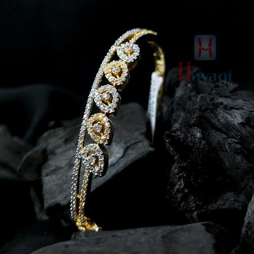18ct yellow gold diamond encrusted bangle - Sarah Cole Jewellery