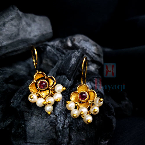 Antique Pearl Bugadi Earrings