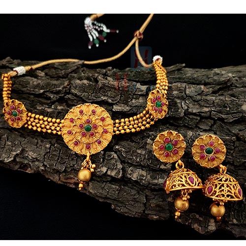 Gold Plated Bollywood Indian Necklace Set Jewelry Fashion Choker Kundan |  eBay