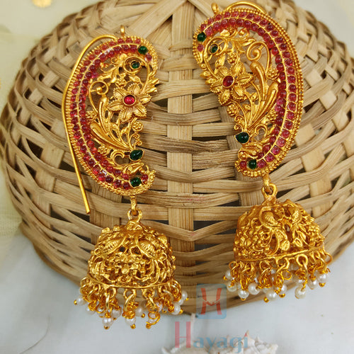 SGC eLiLi Traditional South Indian Temple Jewellery Stylish Fancy Party  Wear Wedding Bridal Multicolor Golden Small