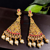 Dangler/Earrings For Indian Occasions Golden Toned