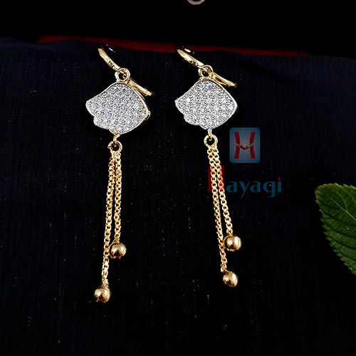 ANTICO Long YELLOW Color Silver Oxidized Jhumki chain Earrings for Women  and Girls