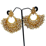 Golden Pearl Heavy Earrings