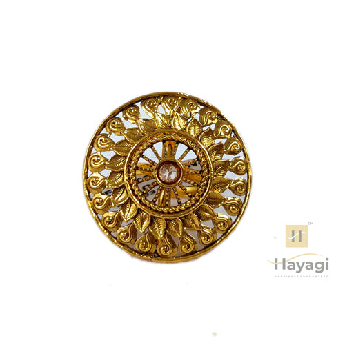 Retailer of 916 gold traditional ring for women pj-r014 | Jewelxy - 80751