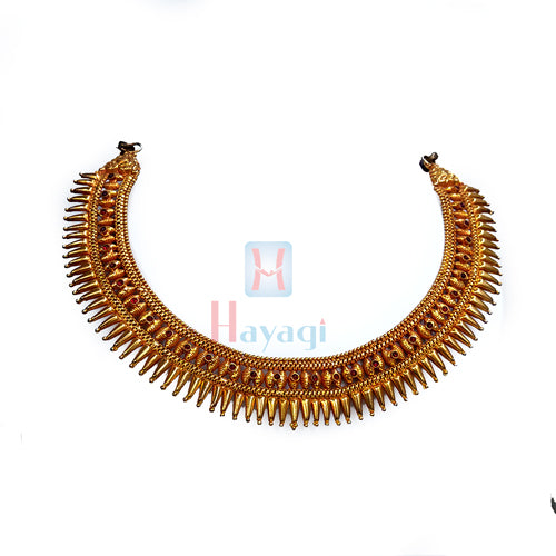 1 Gram Golden Short South Pattern Necklace Bridal Wear