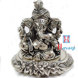 Ganesha/Peshwa Ganpati In Pheta Silver Finish Online