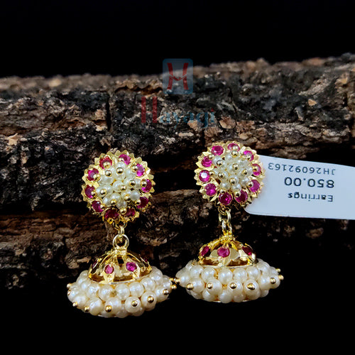 Gold Plated Stylish Pearl Jhumka Jhumki Traditional Earrings for Women and  Girls | eBay