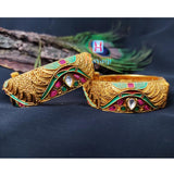 In Style Matte Multi Colour Stone Studded Kada Bangles