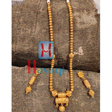 Antique Golden Design Beads Mala Pendant Set - Hayagi Pune