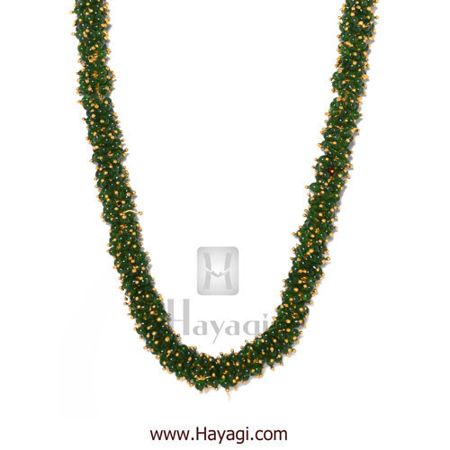 Chandni Necklace Green Pearls Woven Mala Set Online - Hayagi - Beeline  - 2