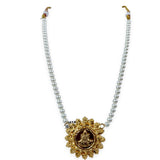 Pearl Haar With Golden Laxmi Pendant Online