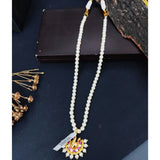 Pearl Mala With Golden Peacock Pendant