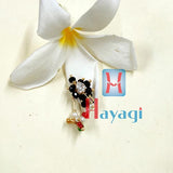Black Color Maharashtrian Nath (Non-Pierced) Nathni Nose Ring Online-Hayagi