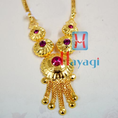 Haar for Ganesh Ganapati Traditional Necklace Gold Polish