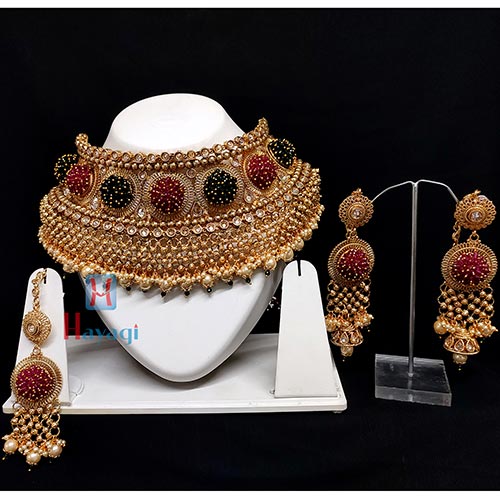 Stone Choker Necklace Set – Hirapanna Jewellers