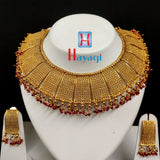 Red Crystal Golden Necklace 