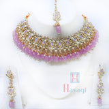 Purple Kundan Necklace Online 