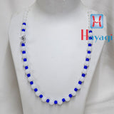 White & Purple Beads Set Fashionable Necklace