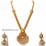 Antique Long Pearl Necklace Set