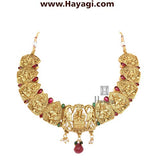 Goddess Laxmi Necklace Set in Multi-colour Online - Hayagi - Beeline  - 2
