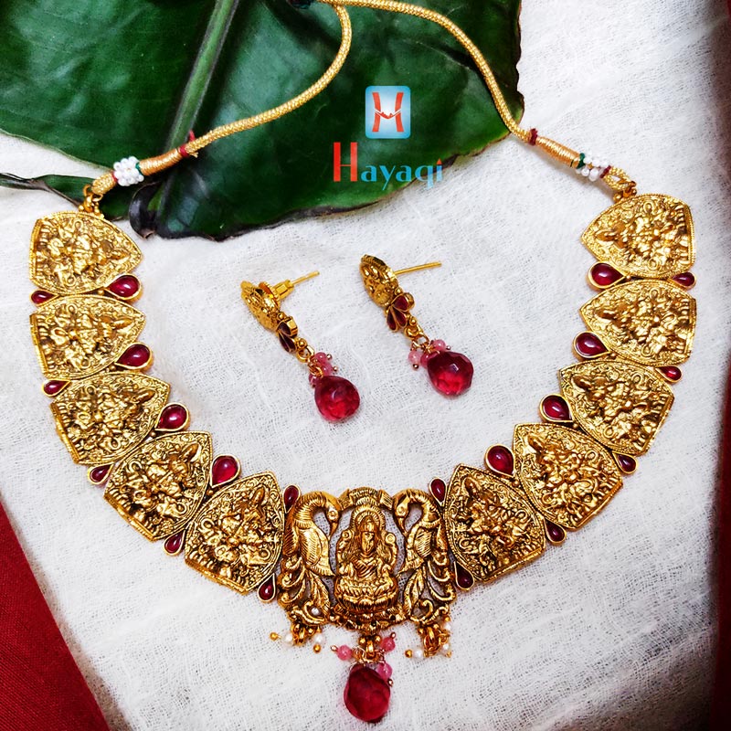 Gold Plated Kemp Necklace Earrings South Indian Bollywood Style Jewelry Set  New | eBay