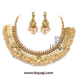 Laxmi Coin Short Necklace Temple Collection Online _ Hayagi