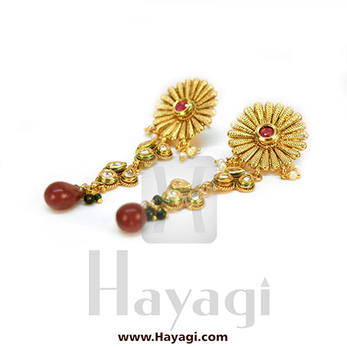 Bridal Choker Necklace Set Online, Kundan Stones Hayagi
