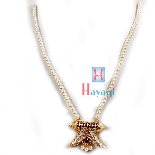Tanmani Pendant Pearl Long Necklace/ Mala/ Haar
