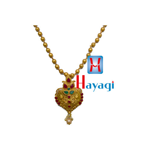 Temple Jewellery Multicolour Design Necklace, Online_Hayagi