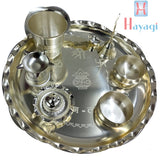 Silver Plated Pooja Thali Set Online