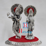 Radha Krishna Statue In Silver Polish Online