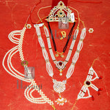 Festive Gauri Ganesh Accessories Combo Set, Traditional Gauri- Ganpati Jewellery Set