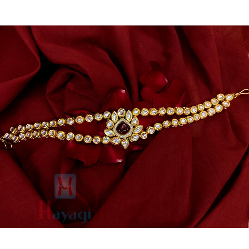 Kundan Sheesh Phool Cum Necklace Set