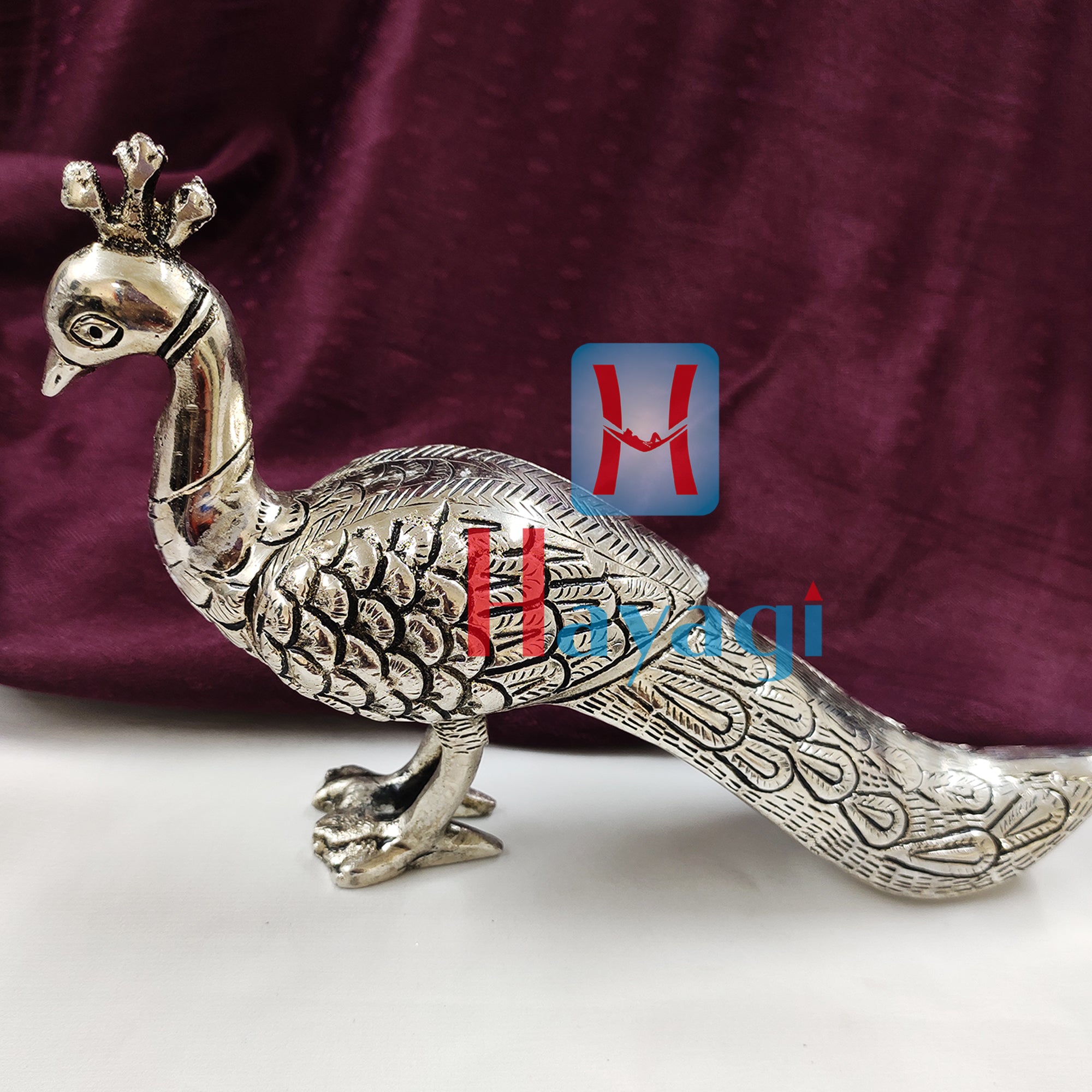 Peacock Statue For Home Decore/Gifting Metal Solid Item
