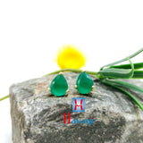 Stone Stud Earrings- Green Stud/Black Stud Online